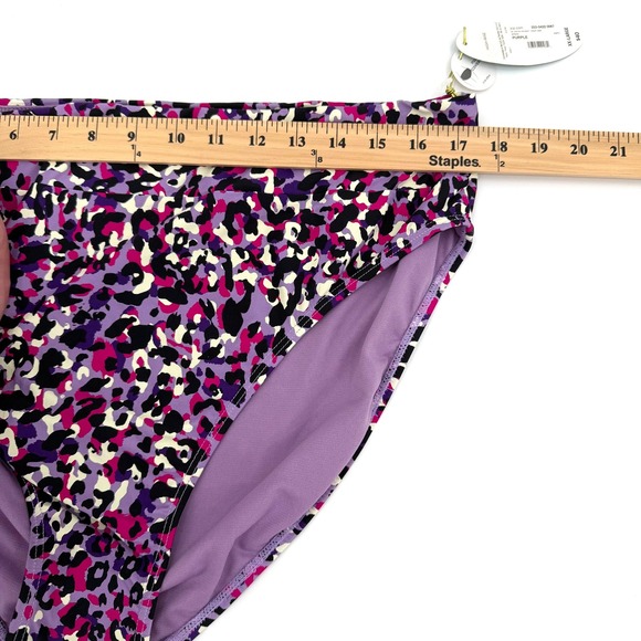 Mynah Womens High Rise Bikini Bottom Purple Cheetah Print XX-Large NWT - Picture 6 of 9